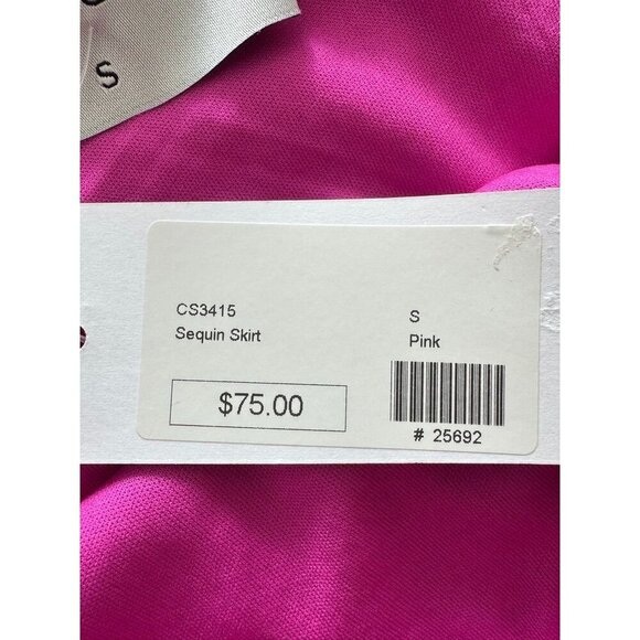 Hemline Hausen Pink Sequin Mini Skirt Flared Womens S NWT Festival Boho Outfit - Picture 8 of 15